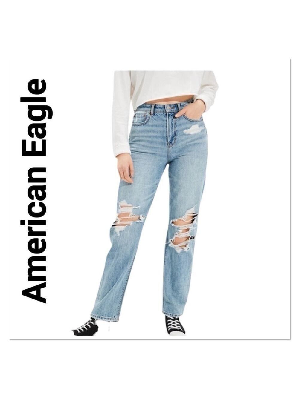 AMERICAN EAGLE Highest Rise 90s Boyfriend Jeans size 8 regular